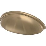 Franklin Brass P34702K-CZ-B1 Cup Pulls Cabinet Drawer Handle 3" (76mm), Gold, 10-Pack