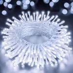 ZeMu Fairy Lights Battery Operated, 10m 100 LEDs String Lights, Waterproof Cool White Battery Powered Outdoor Lights for Indoor Outside Bedroom Garden Wedding Decorations