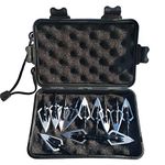 SHARROW 12pcs Archery Broadheads Arrowhead 100 Grain Hunting Arrow Tip Points with Broadheads Box for Carbon Arrows Crossbow Bolts (Black)