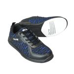 ELITE Men's Pinnacle Bowling Shoes - Lightweight, Universal Sliding Soles, Comfortable, and Performance-Enhancing, Black/Royal, 10.5