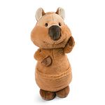 NICI 47216 Cuddly Quokka-Mola 45 cm – Sustainable Plush Toys for Boys, Girls & Babies – Eco-Friendly Stuffed Animal to Cuddle & Play with from The Wild Friends GO Green Collection, Single, Brown