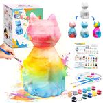 Paint Your Own Cat Lamp Art Kit, Large Upgraded DIY Geometric Cat Lamp, Gifts Crafts for Teens Girls Boys, Animals Toys Night Light, Art and Crafts Painting Kit for kids Ages 3-12+( 6.7*4*3.7in )