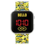 Accutime Kids Minions Yellow Strap LED Digital Watch DMF4106