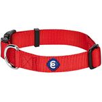 Blueberry Pet Classic Dog Collar, Rouge Red, Medium, Neck 14.5"-20", Nylon Collars for Dogs