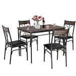 VECELO Kitchen Dining Room Table 4 
