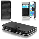 Gorilla Tech Carbonfiber Flip Case Black For Apple Iphone 6S Plus Premium Protective Kickstand Wallet Cover (Iphone 6/6S Plus, Black)