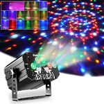 Dj Disco Party Light, Sound Activated Disco Strobe Lights Stage Effects for Kids Home Birthday Wedding Adult Parties Decorations Karaoke Indoor Projector, 60 Patterns with Control