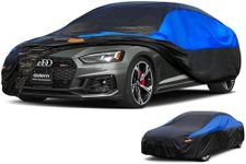 GUNHYI Car Cover Waterproof Breathable Large, Full Car Cover Rain Dust Sun UV Protection Universal fit Audi A5/A4, BMW 4 Series, Ford Mondeo, Jaguar XE, Tesla Model 3 etc. Fit Saloon (470 To 490cm)