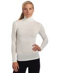 Cuddl Duds Women's Softwear with Stretch Long Sleeve Turtle Neck Top, Ivory, X-Large