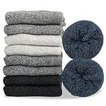 Hocerlu 5 Pairs Men Thermal Socks - Thick & Warm Winter Socks, Thicken Cushion Wool Socks Boot Socks, UK Size 6-11