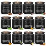 Scented Candles Gifts for Men, 12 Pack Candles for Men, Soy Wax Candles for Home Scented, 43oz 300Hours Burn Time, Mens Gifts Sets for Father/Husband/Brother/Son/Family/Birthday/Father's Day