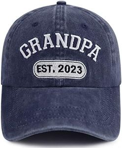 Fathers Day New Grandpa Gifts for Men, Funny Grandpa Est 2023 Hat, Adjustable Embroidery World's Greatest Grandfather Baseball Cap, Retirement Birthday Gifts for Grandpa Dad Papa Husband Friends