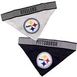 Pets First NFL Pittsburgh Steelers TIE Bandana, Large/X-Large. Dog Football Reflective Bandana Scarf Bib for Pet, Cat, or Dog. The Ultimate Game-Day, Party Bandana