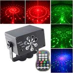 Katomi Disco Lights with Strobe Projector 240 Patterns Effects,Remote Control Mini LED UV Party Lamp with Music Activated for Birthday,Home Gathering, Christmas,Halloween,Stage Rave USB Powered