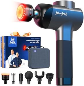 BOB AND BRAD X6 Ultra Pistolet de Massage à Percussion Lumière Infrarouge & Chaleur, Tissus Profonds pour Athlètes, Tête Titane & 6 Embouts, Cadeau Hommes et Femmes