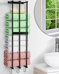 XIAPIA Towel Rail for Bathroom, Steel Towel Rack for Bathroom Wall, Wall Towel Rack for Rolled Towels Storage for Small Bathroom, Wall Mounted Towel Shelves for Bathroom Organizer, 75x20x15cm