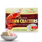 Prawn Chip Uncooked NO MSG ADDED 8oz By APEXY (MULTI COLOR)