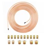 25Ft of 3/16 Brake Line Kit Includes 16 Inverted Flare Brake Line Fittings,Brake Line Flaring Tool Kit for Repair of Brake Systems,Universal Brake Line Repair Kit for Car SUV