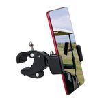 Phone Holder with Clamp for Stroller, Golf Cart, Cell Phone Mount Holder for Bike, Shopping Cart, Wheelchair, Mic Stand Phone Holder