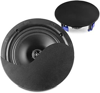 Power Dynamics PD NCBT5B 5.25-Inch Wireless Bluetooth Ceiling Speakers – Active Bluetooth Ceiling Speaker System for Home, Office, and Commercial Use – Easy Installation, Sound, Modern Black Design