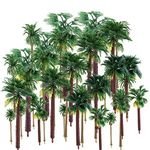 Trounistro 30 Pieces Model Trees Model Coconut Palm Tree Train Scenery Miniature Landscape Scenery Diorama Models Architecture Trees