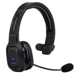 HomeSpot JM100 Trucker Bluetooth Headset with AI Noise Canceling, Wireless Headset with Rotatable Microphone and Big Mute Button, 34 Hrs Talk Time for Trucking, Home Office, Call Center