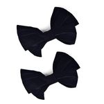 GUBB Bow Delight Hair Clips Set for Girls & Women | Hair Clips/Pins/Hair Accessories for Girls & Women (2 Piece Bow Ribbon Clips)