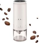 One&One Portable Electric Coffee Grinder, Cordless Coffee Bean Grinder with 38 Precise Grind Settings, Touch Screen, External Adjustment, Battery Usage Display,USB Rechargeable.