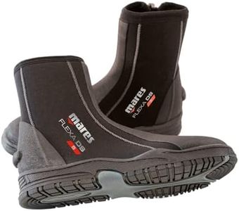 Mares Adult Flexa DS 5mm Neoprene Scuba Diving Boots for Men & Women - DS Drainage System, Rubber Sole & Side Zip, 11 US