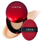 [*Mini Size*] TIRTIR Mask Fit Red Cushion Foundation | Full coverage, Weightless, Skin fit, Satin Glow Finish, Korean Makeup, beauty, Tattoo cover up, Buildable (#22N Shell Beige, 4.5g)