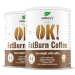 Nature's Finest by Nutrisslim OK!Burn Coffee - Metabolism Boosting Instant Coffee Arabica with L-Carnitine, Guarana & Elderberry - Low Carb & Keto Coffee, Gluten Free, Vegan Coffee