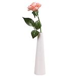 White Ceramic Bud Vase Tall Conic Flower Small Bud Vase Single Stem Vase Home Decorative Floral Vase Centerpiece for Flower and Office Bud Home Wedding Decor