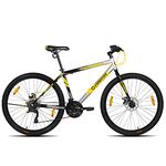 Firefox Bikes Bad Attitude 6-27.5T, 21 Speed MTB Mountain Cycle (Black/Silver) I First Free Service Available (Frame: 18 Inches, Unisex Adult) - 98% Assembled Cycle