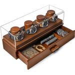 Elevate Your Watch Collection with The Watch Deck – Premium Watch Display Case for 4 Watches – Unique Birthday Gift for Men – Wooden Mens Watch Box & Watch Case – Lifetime Assurance Included