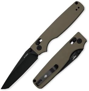 Kizer Original 2 EDC Pocket Knife, 3.2" 14C28N Tanto Folding Knife with Aluminum Handle, Thumb Stud Opener Clutch Lock, for Camping Hiking Fishing V3605.2TA1