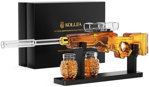 Kollea Cool Whiskey Decanter Gift Set with 2 Grenade Glasses