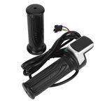 Akozon LCD Display Electric Bike Throttle Grip with Switch, Full Twist 6 Cores Speed Controller, 48v Volt 36v for Kids and Adults (48V)