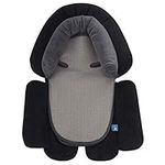 COOLBEBE Newborn Baby Car Seat Insert Cushion Pad, Upgraded 3-in-1 Baby Head Neck Body Support Pillow Extra Soft for Newborn Infant Toddler, Perfect for Infant Car Seats, Strollers, Gray/Black