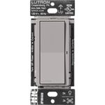 Lutron Claro Smart Switch for Caséta Smart Lighting, for On/Off Control of Lights or Fans | Neutral Wire Required | DVRF-5NS-GR| Gray