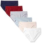 Amazon Essentials Women's Cotton Stretch Hi-Cut Brief Panty, Warm/Cool Assorted, S