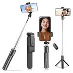 Kratos K1 Selfie Stick for Mobile Phone,Extendable Selfie Stick for Mobile Phone with Bluetooth Remote,3-in-1 Multifunctional Design for Redmi/Xiaomi/OnePlus/Samsung/Oppo/Vivo and All Phones