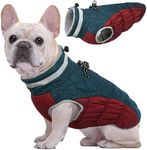 Kuoser Dog Coat, Dog Coats Waterproof, Dog Jacket, Dog Jacket Waterproof,Dog Winter Jacket, Waterproof Dog Warm Coat Reflective Pet Cold Weather Vest with Fleece Lining & Fur Collar, Red M