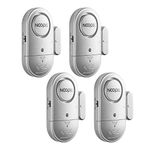 Door Window Alarm 4 Pack New Version with Two Volume Levels NOOPEL Magnet Triggered Burglar Intruder Entry Sensor Alert for Home Security with Batteries Included (4)