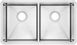 American Standard 18DB.9291800.075 Pekoe Undermount 29x18 Double Bowl Kitchen Sink with Included Drain and Bottom Grid, Stainless Steel