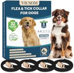 4 Pack Flea Collar for Dogs, Dog Fl