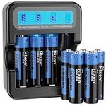 Rechargeable Batteries AA with LCD 