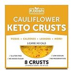 Kbosh Keto Crusts - The #1 Cauliflower Keto Pizza Crust - Only 1 Carb & 40 Cals per serving - Delicious, Sugar-Free, Low Carb Crusts for Keto-Friendly Recipes - 4 EZ Store Packs - 8 Crusts