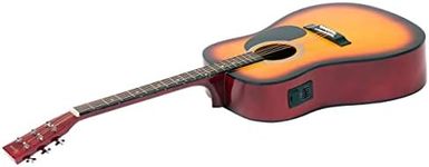 41in Karrera Acoustic Guitar With Bonus Bag Strings Picks Strap Sunburst Cable