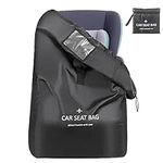 YSSHUI Car Seat Travel Bag Ideal Gate Check Bag for Air Travel, Nylon, Universal Size, Fits Most Car Seats, Shoulder Strap Included (Black)