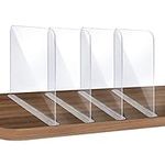 ROUFA 4Pcs Clear Acrylic Shelf Divi